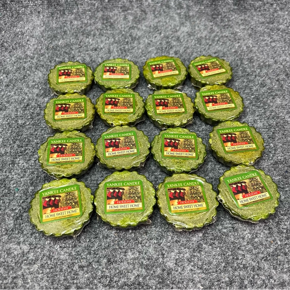 Lot of 16 Yankee Candle Wax Tart Holiday Home Sweet Home .8 oz each